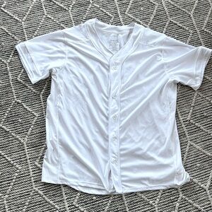Adult white baseball style jersey
